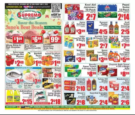 Supremo Foods Inc weekly ad (valid until 5-06)