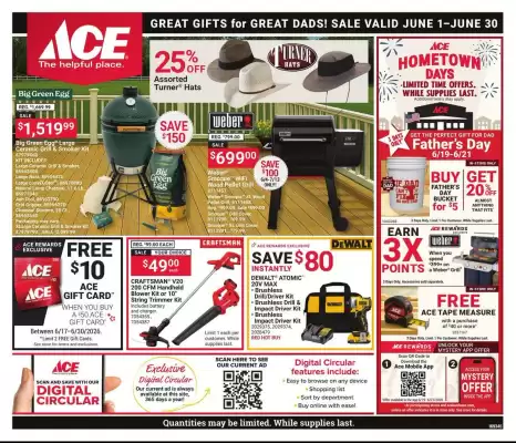 Ace Hardware flyer (valid until 30-06)