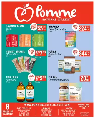 Pomme Natural Market flyer (valid until 1-07)