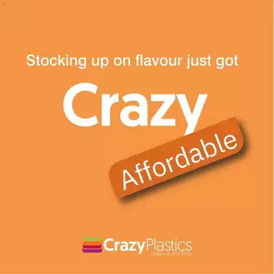 Crazy Plastics catalogue (valid until 31-07)