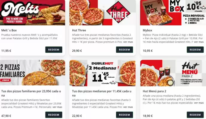 Pizza Hut (válido hasta el 17-06)
