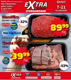 Extra Mjällby Stormarknad reklamblad vecka 24 Sida 1