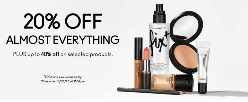 MAC Cosmetics (valid until 18-06)