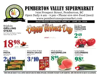 Pemberton Valley Supermarket flyer week 25 Page 1
