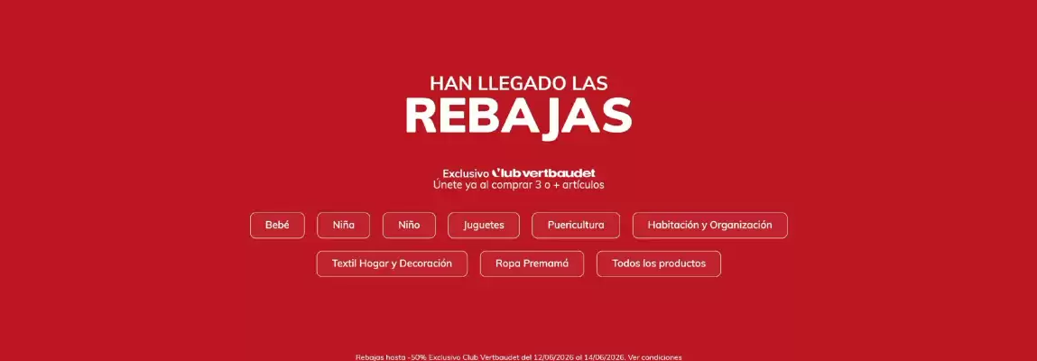 Vertbaudet (válido hasta el 14-06)
