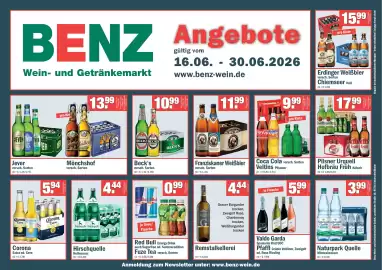 Benz Getränke Prospekt Seite 1