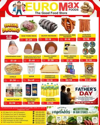 EuroMax Foods flyer (valid until 30-06)