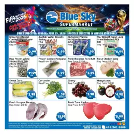 Blue Sky Supermarket flyer week 25 Page 1