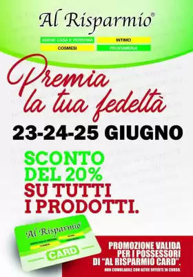 Al Risparmio (valido fino al 25-06)