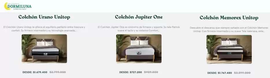 Catálogo Colchones Dormiluna Página 1