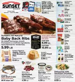 Sunset Foods weekly ad week 26 Page 1