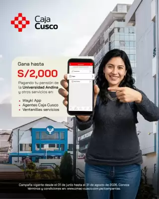 Caja Municipal Cusco (válido hasta 2-09)