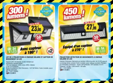 Catalogue Outiror page 13: SOLAIRE PROJECTEUR DETECTEUR DE MOUVEMENTS À ENERGIE €27,99