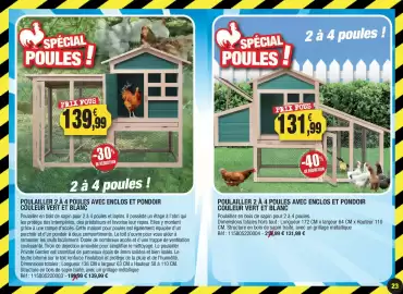 Catalogue Outiror page 23: POULAILLER 2 À 4 POULES AVEC ENCLOS ET PONDOIR €139,99