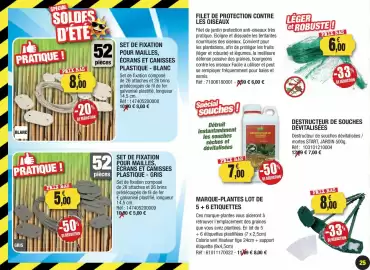 Catalogue Outiror page 25: SET DE FIXATION POUR MAILLES, ÉCRANS ET CANISSSES PLASTIQUE - GRIS €5,00