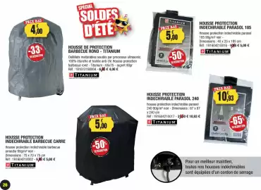 Catalogue Outiror page 26: TITANIUM Housse protection indéchirable barbecue carré €5,00