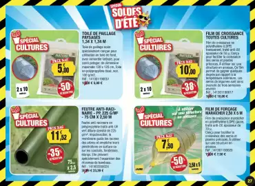 Catalogue Outiror page 27: NATURE €10,00, NATURE Toile de paillage €5,00