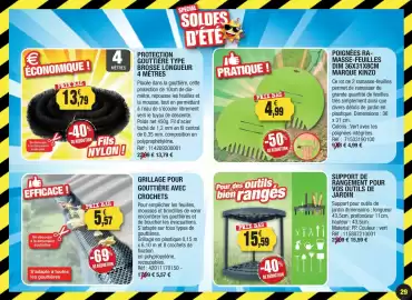 Catalogue Outiror page 29: KINZO POIGNÉES RAMASSE-FEUILLES €4,99, SUPPORT DE RANGEMENT POUR VOS OUTILS DE JARDIN €15,59