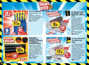 Catalogue Outiror page 30: KIT DE 9 TOURNEVIS €11,40, RANGEMENT D'ATELIER €28,00