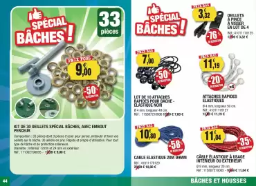 Catalogue Outiror page 44: Attaches rapides elastiques €11,19, Cable elastique 20mm 9mm €10,80