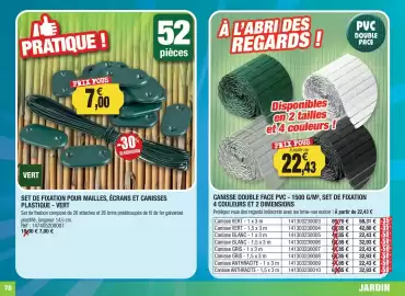 Catalogue Outiror page 70: SET DE FIXATION POUR MAILLES, ÉCRANS ET CANISSES €7,00, CANISSE DOUBLE FACE PVC €22,43