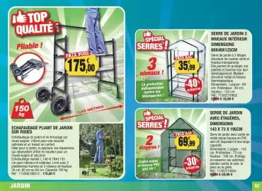 Catalogue Outiror page 83: SERRE DE JARDIN 3 NIVEAUX INTÉRIEUR €35,99, Echafaudage pliant de jardin sur roues €175,00
