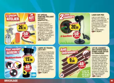 Catalogue Outiror page 95: Laser sur pied €20,50, KIT SPÉCIAL PEINTURE €26,16