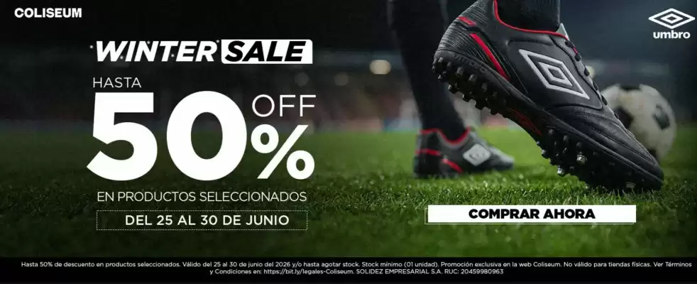Umbro (válido hasta 2-07)