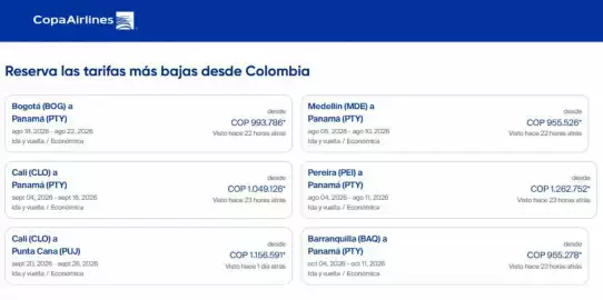 Catálogo Copa Airlines Página 3