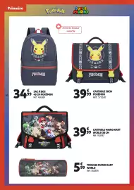 Catalogue Auchan page 14: SAC À DOS. POKÉMON €34,99, CARTABLE POKÉMON €39,99