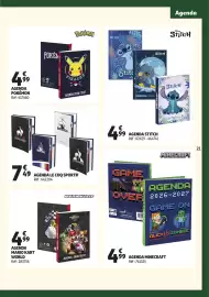 Catalogue Auchan page 21: AGENDA POKÉMON €4,99, AGENDA STITCH €4,99