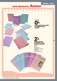 Catalogue Auchan page 25: NOS PRODUITS DE LA GAMME CLASSEMENT PASTEL AUCHAN €0,99