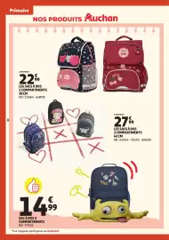 Catalogue Auchan page 8: LES SACS À DOS 2 COMPARTIMENTS €22,99, LES SACS À DOS 2 COMPARTIMENTS €27,99