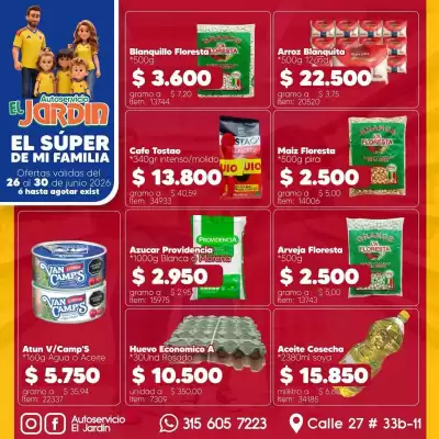 Autoservicio El Jardín (válido hasta 30-06)
