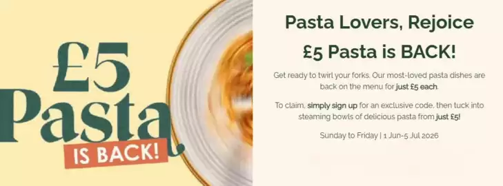 Bella Italia leaflet week 27 Page 1