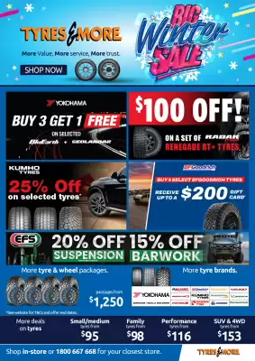 Tyres & More (valid until 31-08)