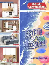 Volantino Mondo Convenienza Pagina 1: Amburgo Bianco Lucido | Rovere Cadiz² €368,00, Liberty Tessuto Blue €498,00