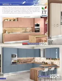 Volantino Mondo Convenienza Pagina 4: Composizione tipo' Blu acciaio opaco² €990,00, Stella cucina rosa retrò opaco €990,00