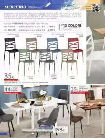 Volantino Mondo Convenienza Pagina 50: Sedia Monaco LK7G €39,00, Tavolo raddoppiabile Mercurio €198,00