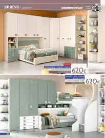 Volantino Mondo Convenienza Pagina 82: Composizione tipo 4 Bianco Luna | Verde Bianco Luna €620,00, Spring cameretta €620,00