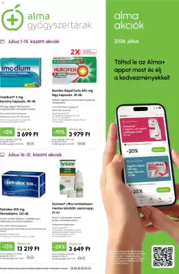 Alma Gyógyszertárak (érvényes eddig: 31-07)