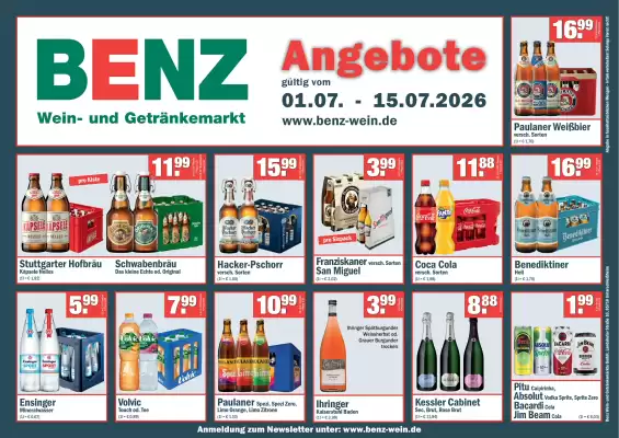 Benz Getränke (gültig bis 15-07)