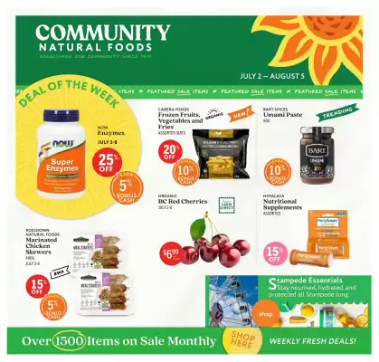 Community Natural Foods flyer (valid until 5-08)