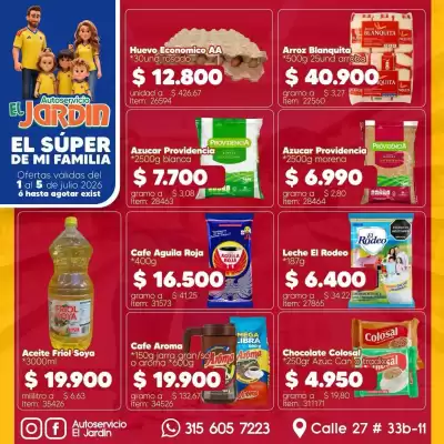 Autoservicio El Jardín (válido hasta 5-07)