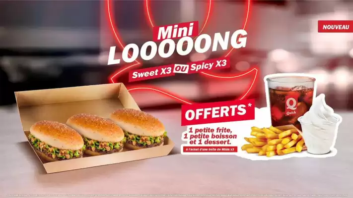 Quick (valable jusqu'au 27-07)