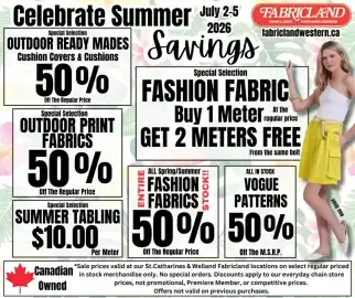 Fabricland flyer Page 1