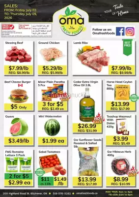 Oma Fresh Foods (valid until 9-07)