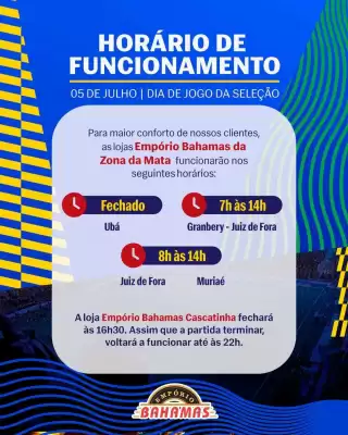 Empório Bahamas (válido até 11-07)