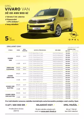 Opel | Vivaro Van (platné do 31-08)