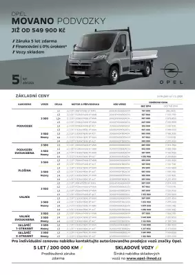 Opel | Movano Podvozky (platné do 31-08)